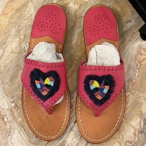 NWT Jack Rogers Beaded Icon Sandals, Size 7